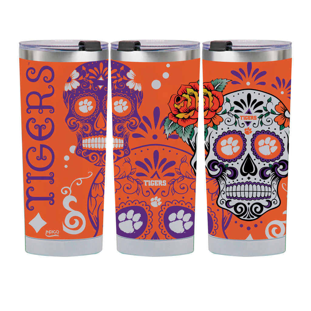 Clemson Tigers 24oz Dia de los Muertos Tumbler