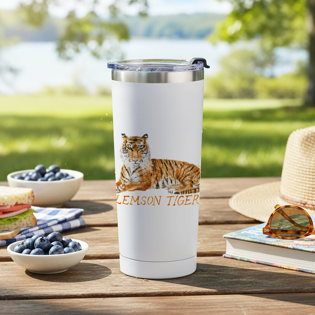 Clemson Tigers Mascot by Laura Wilcox 24oz Stainless Steel Tumbler