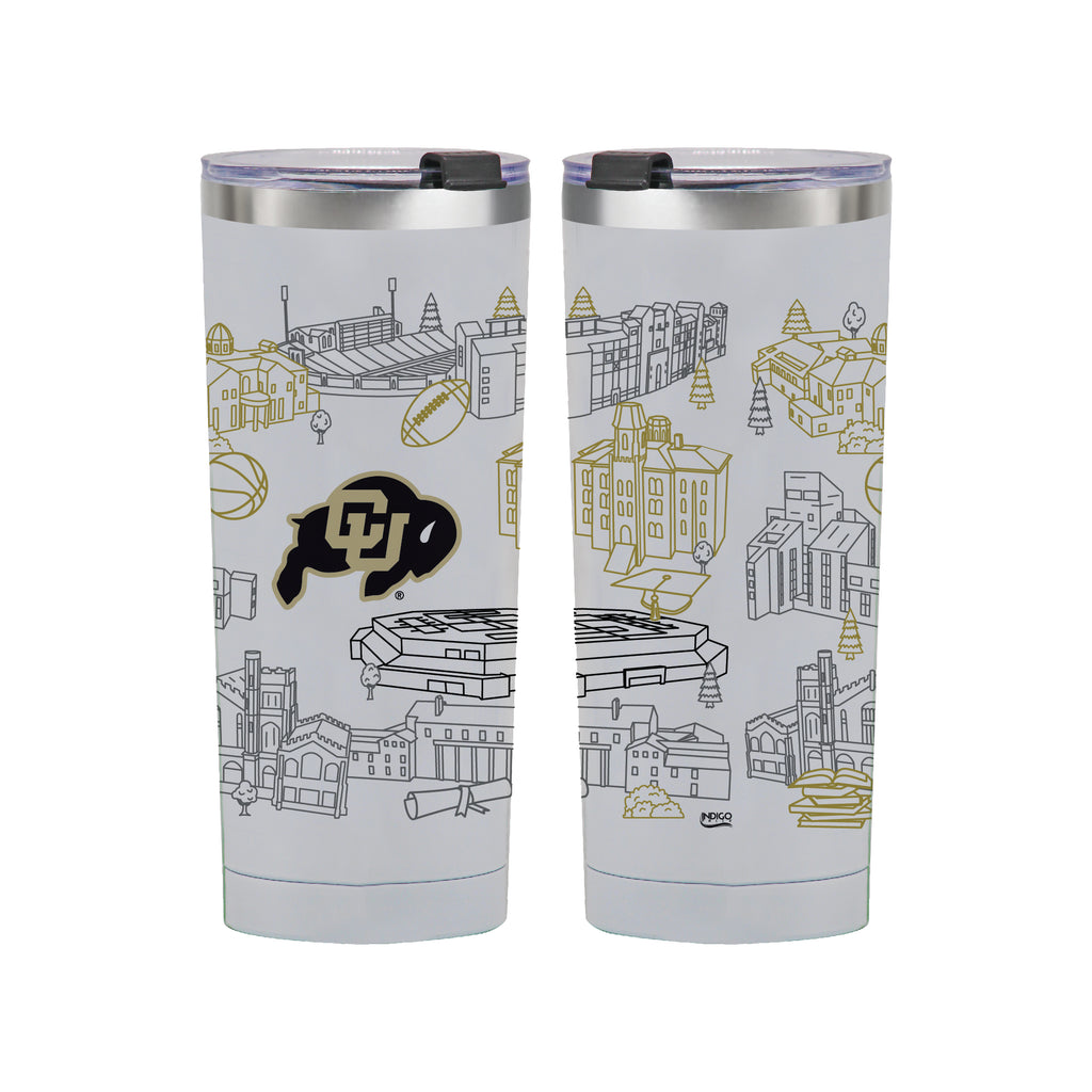 Colorado Buffaloes 24oz Campus Line Art Tumbler