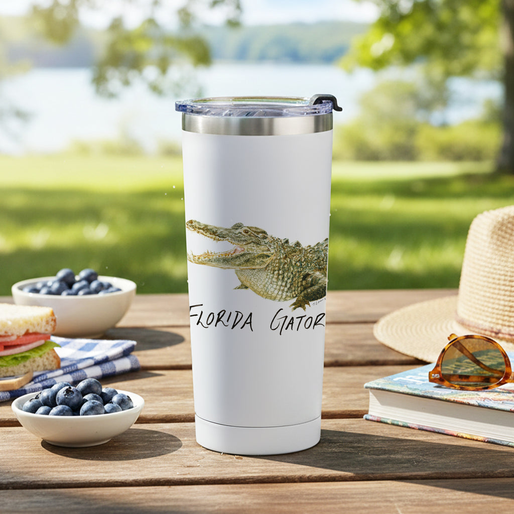 Florida Gators Mascot by Laura Wilcox 24oz Stainless Steel Tumbler
