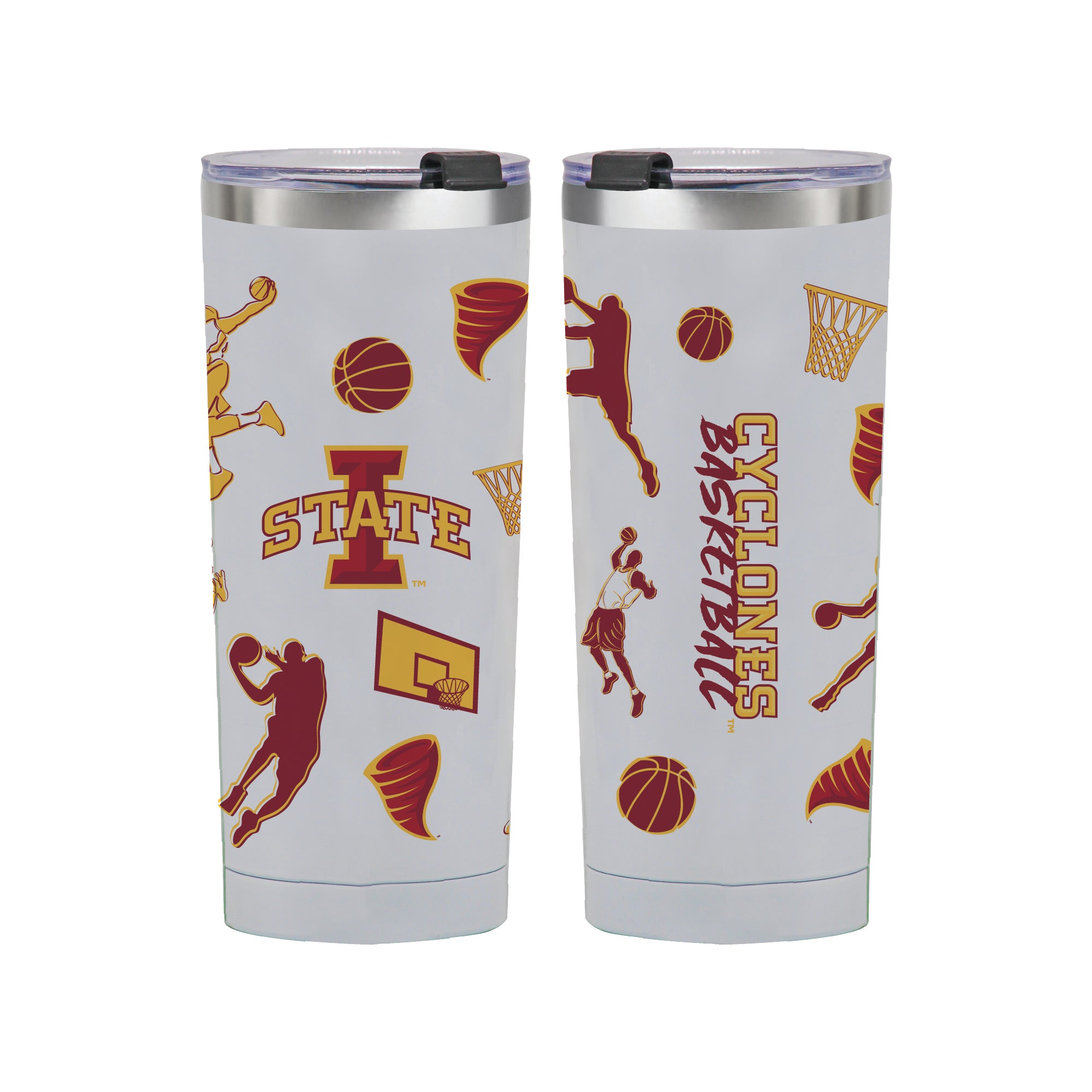 24oz Iowa State Cyclones Basketball Sketch Tumbler