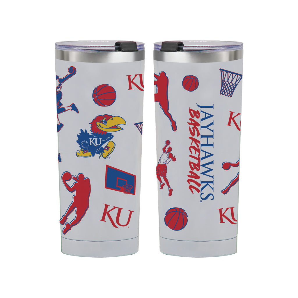 24oz Kansas Jayhawks Basketball Sketch Tumbler