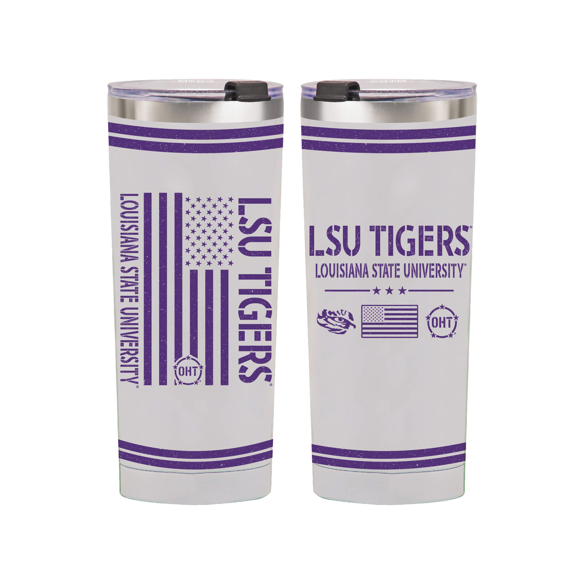 24oz LSU Tigers OHT TC Flag Tumbler