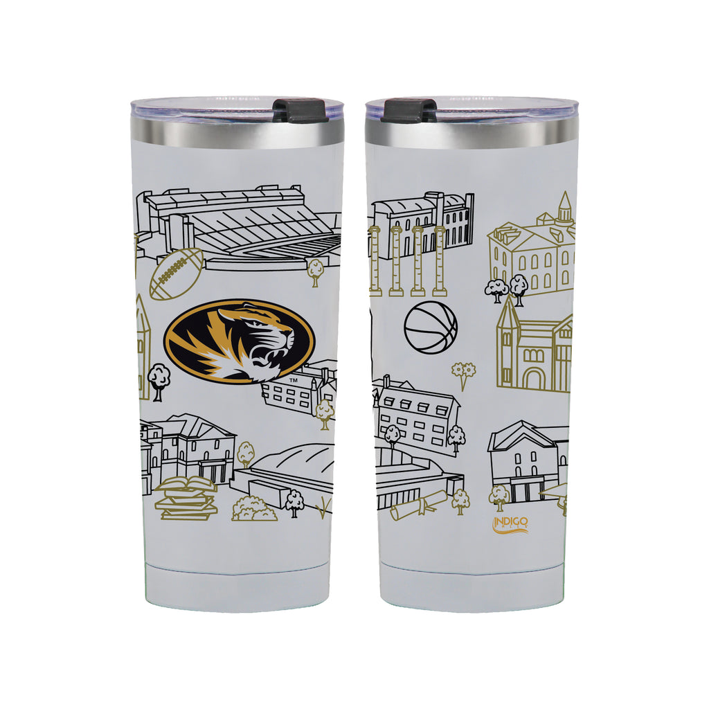 Missouri Tigers 24oz Campus Line Art Tumbler