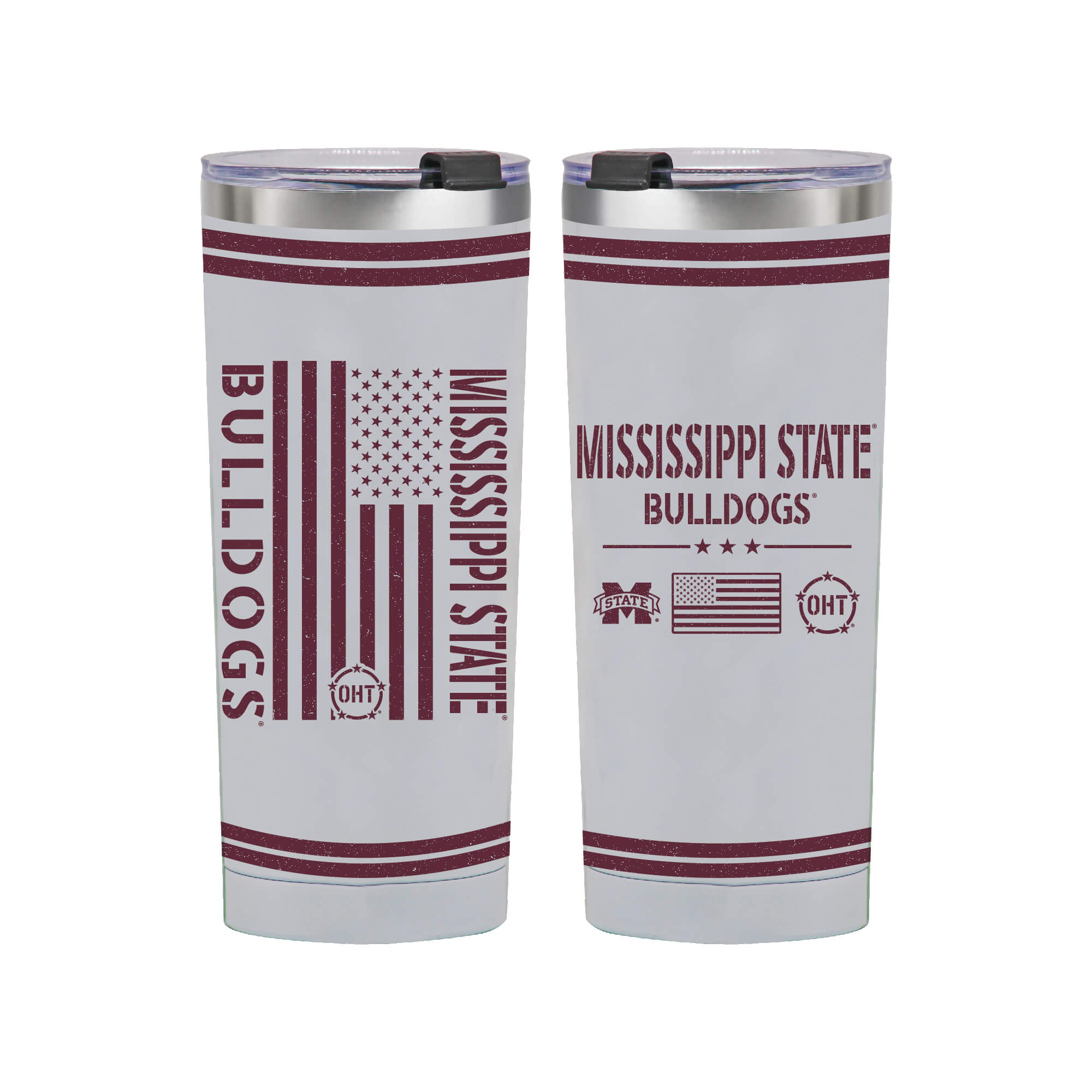 24oz Mississippi State Bulldogs OHT TC Flag Tumbler