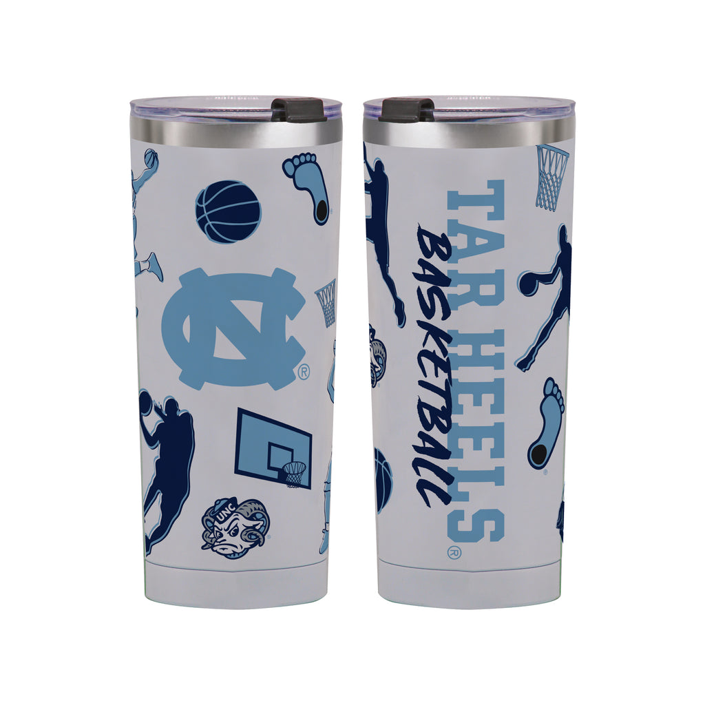 24oz North Carolina Tar Heels Basketball Sketch Tumbler
