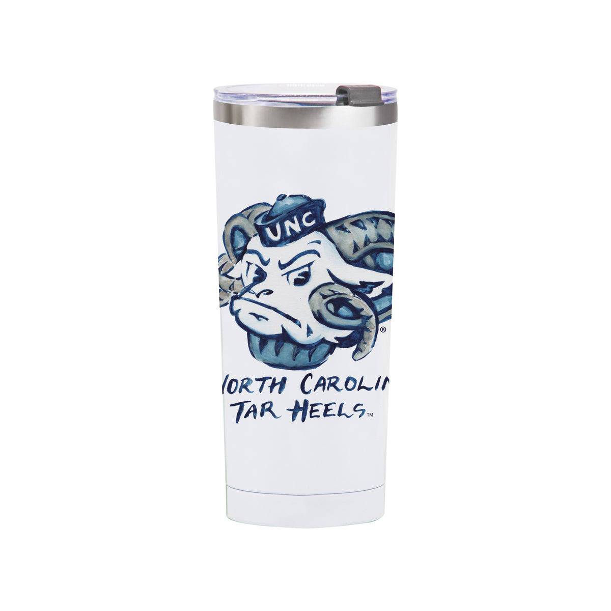 North Carolina Tar Heels Mascot by Laura Wilcox 24oz Stainless Steel Tumbler