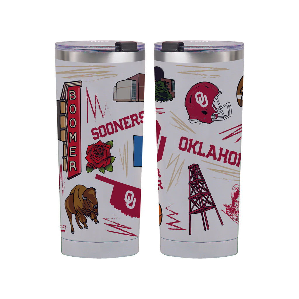 Oklahoma Sooners 24oz Local Stainless Steel Tumbler