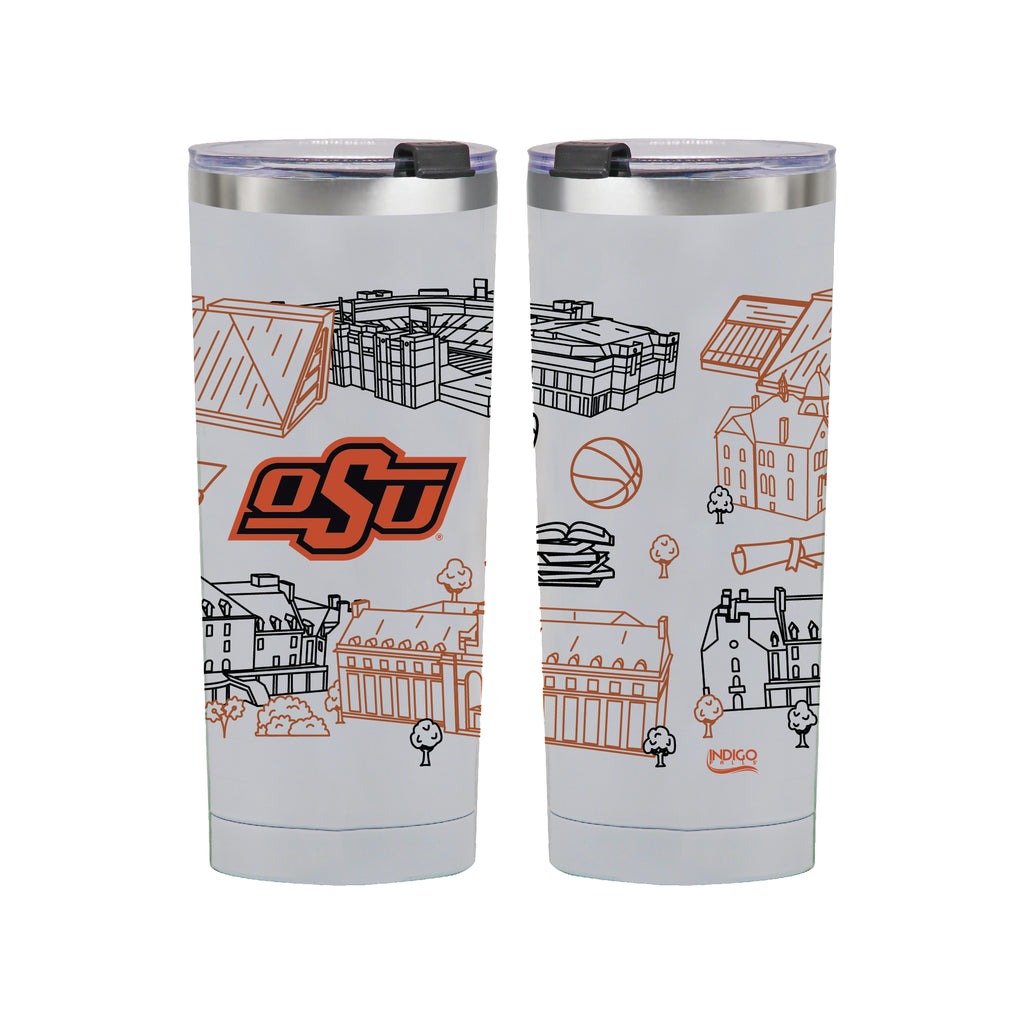 Oklahoma State Cowboys 24oz Campus Line Art Tumbler