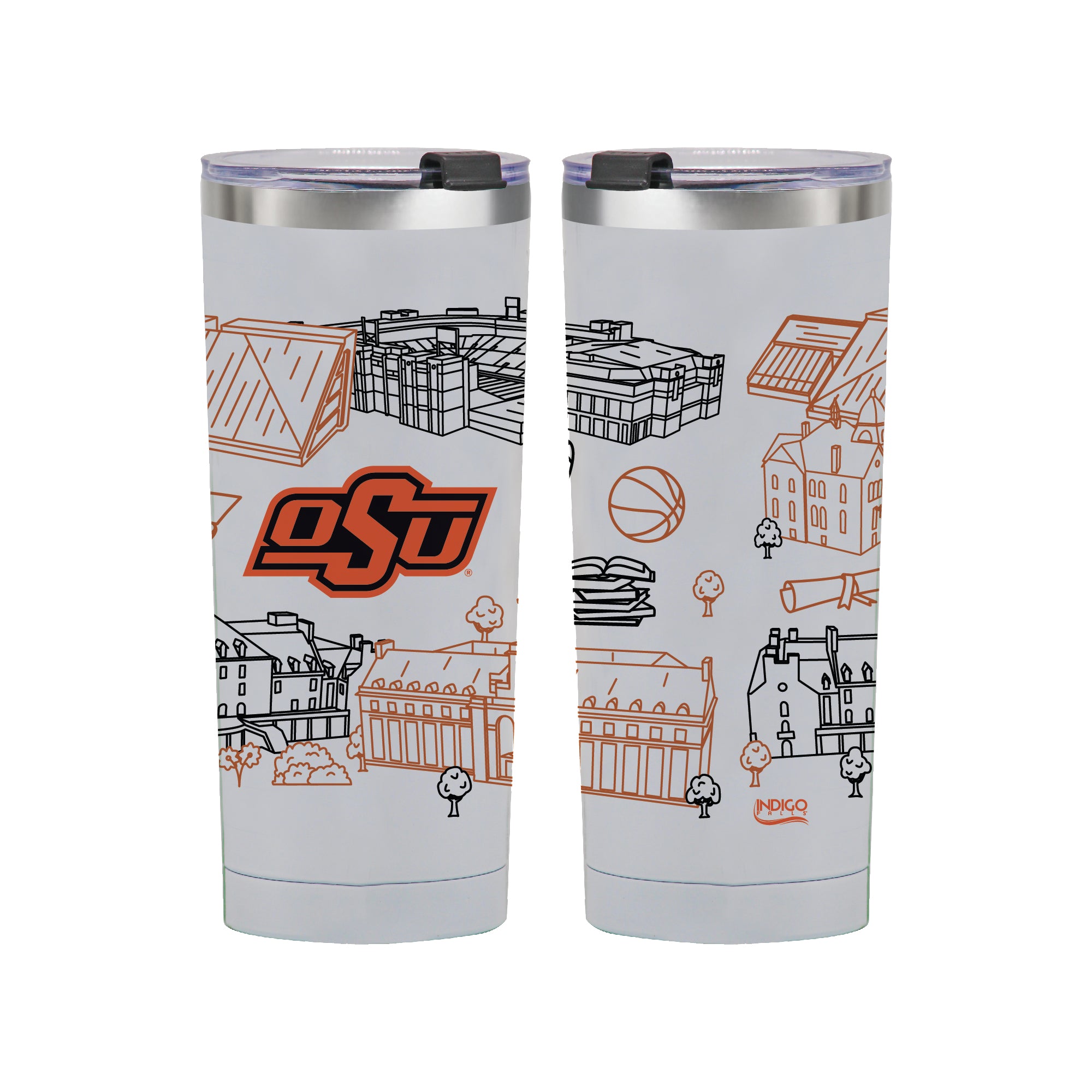 Oklahoma State Cowboys 24oz Campus Line Art Tumbler