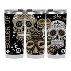 Purdue Boilermakers 24oz Dia de los Muertos Tumbler