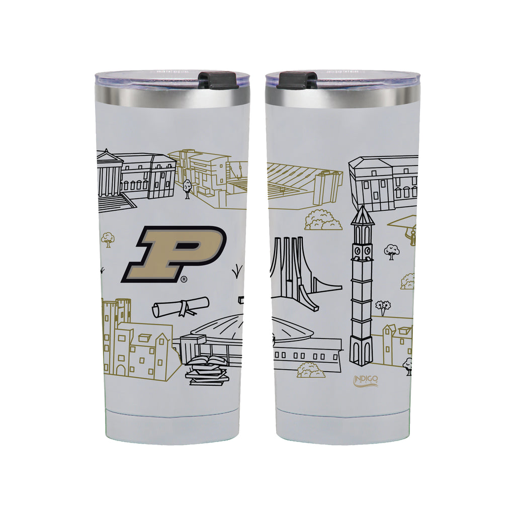 Purdue Boilermakers 24oz Campus Line Art Tumbler