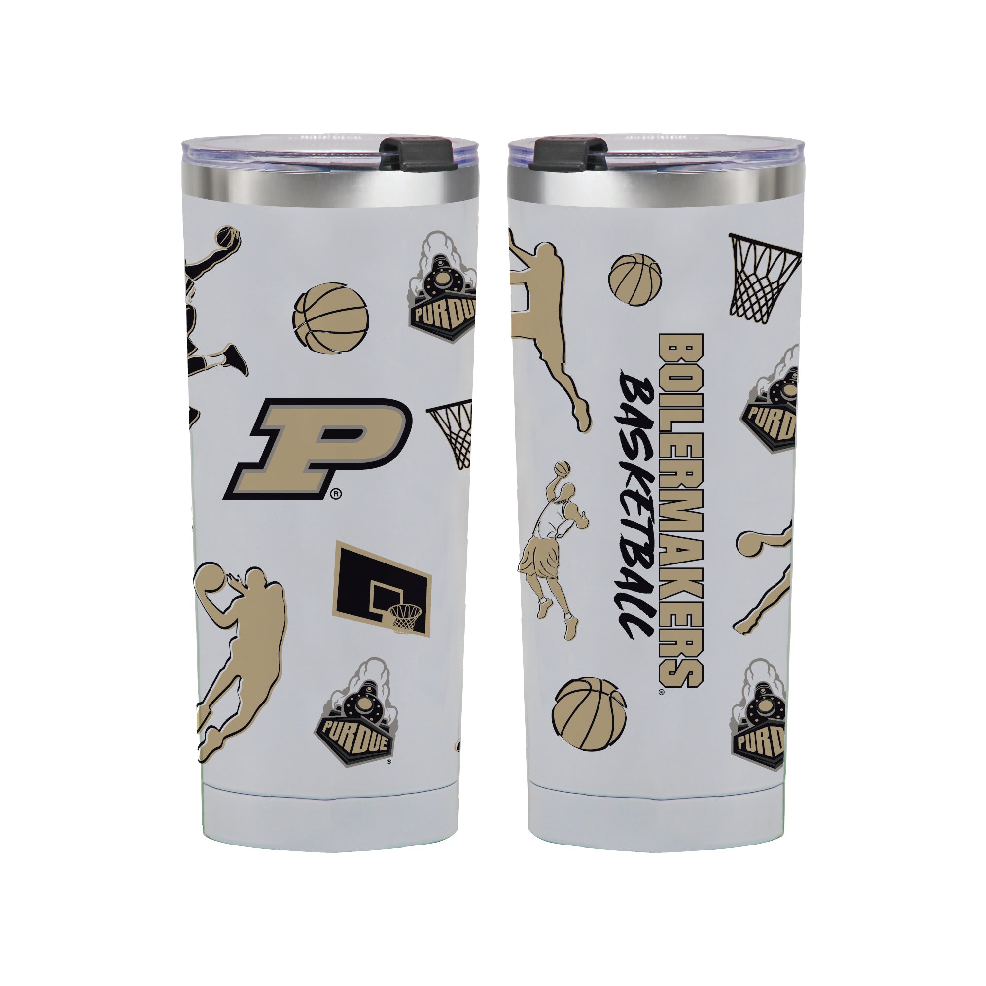 24oz Purdue Boilermakers Basketball Sketch Tumbler