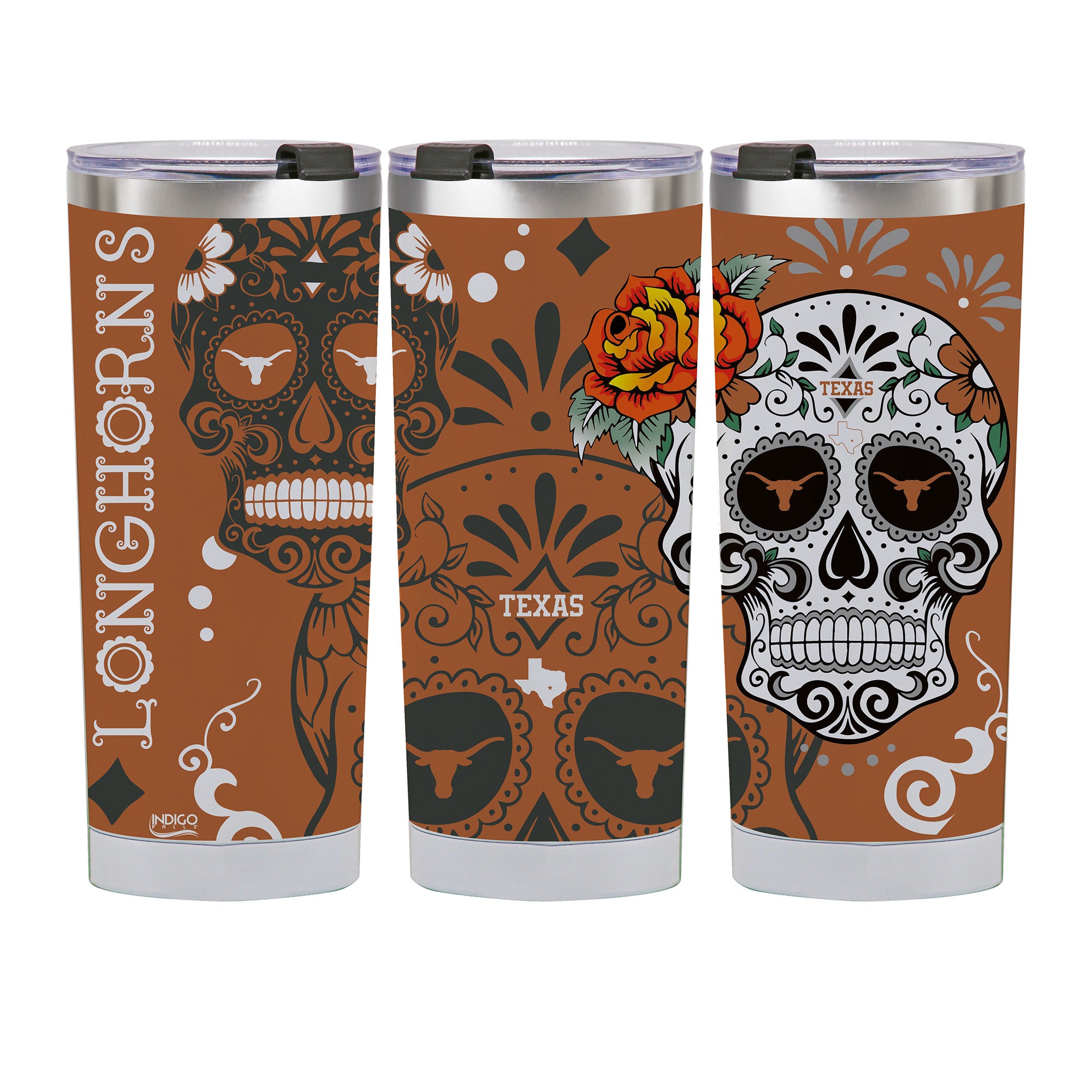 Texas Longhorns 24oz Dia de los Muertos Tumbler