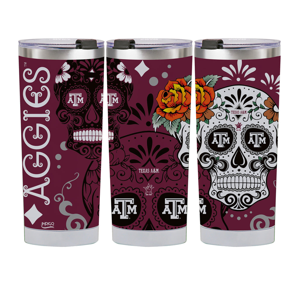 Texas A&M Aggies 24oz Dia de los Muertos Tumbler
