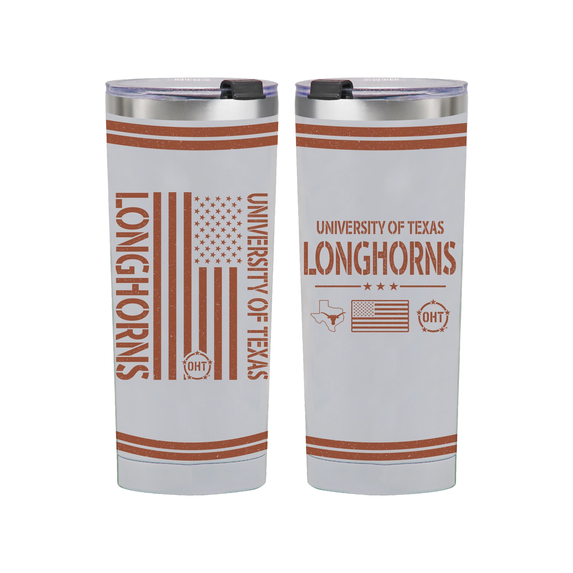 24oz Texas Longhorns OHT TC Flag Tumbler