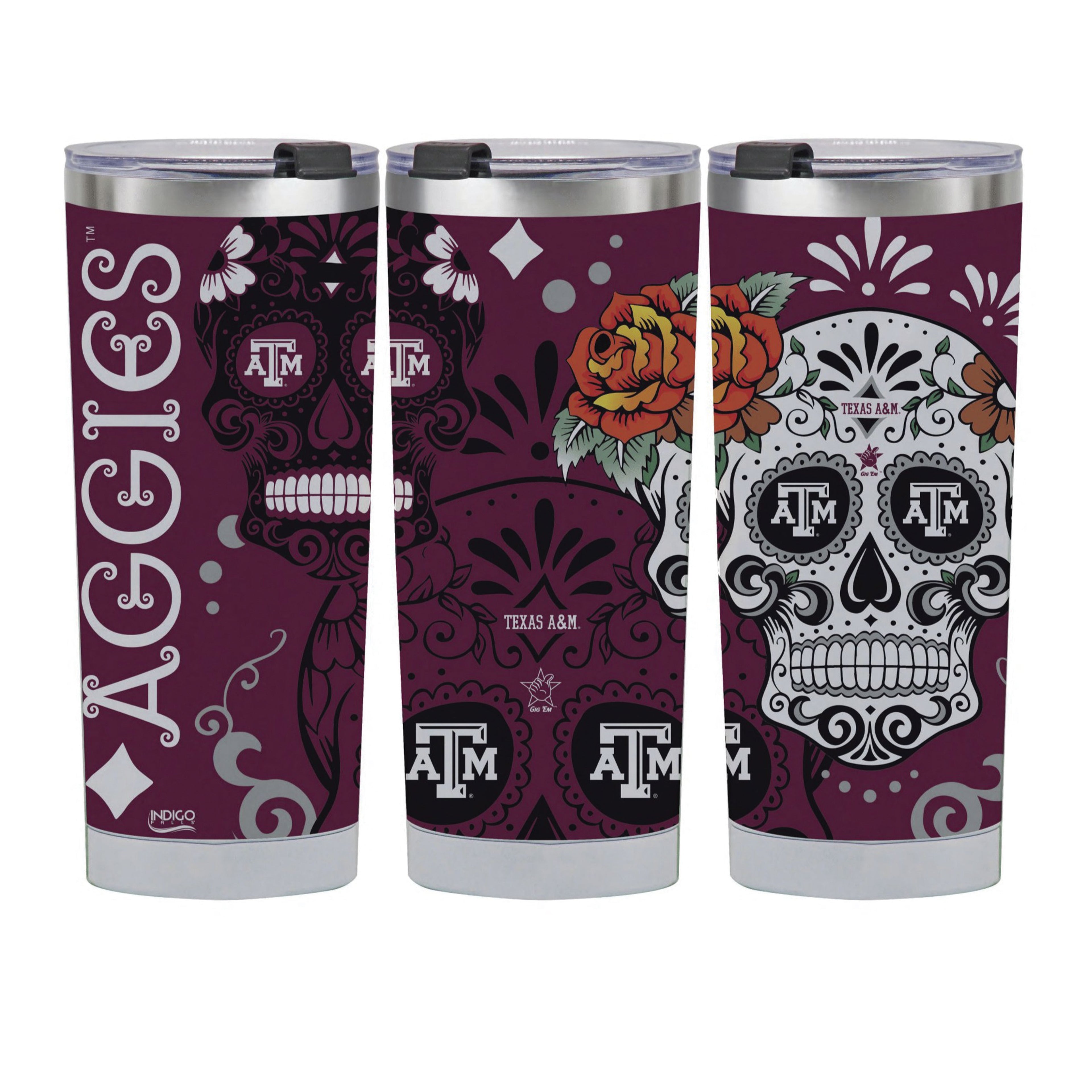 24 oz Texas A&M Dia de los Muertos