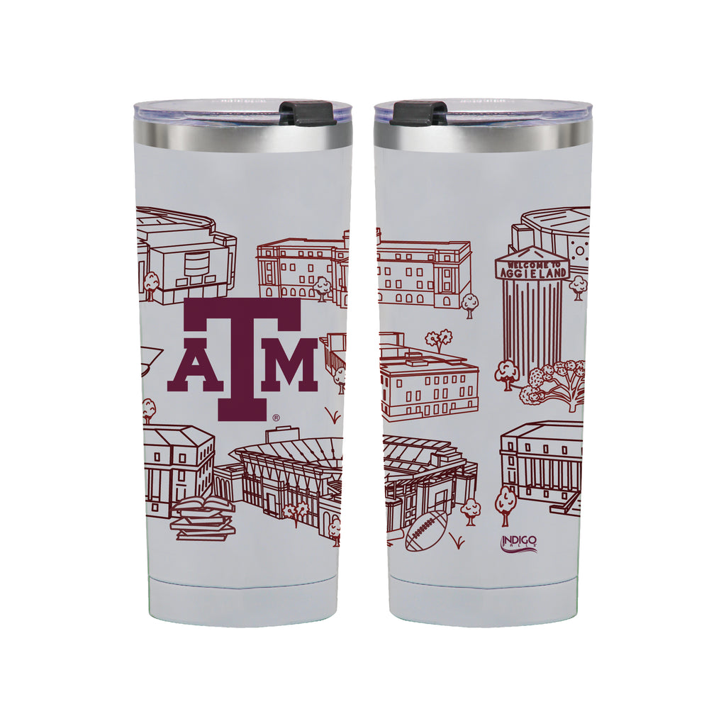 Texas A&M Aggies 24oz Campus Line Art Tumbler