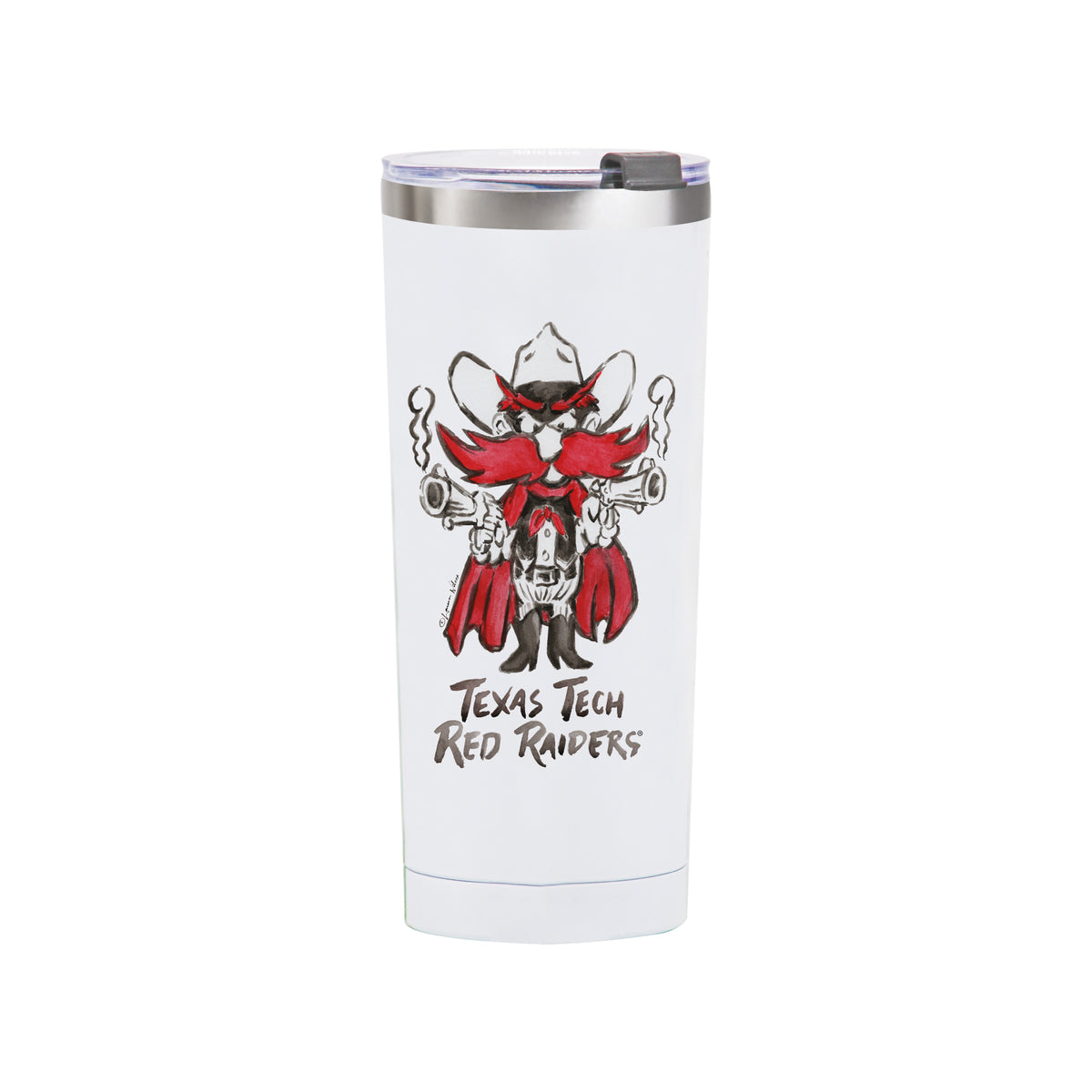 Texas Tech Red Raiders Mascot by Laura Wilcox 24oz Stainless Steel Tumbler
