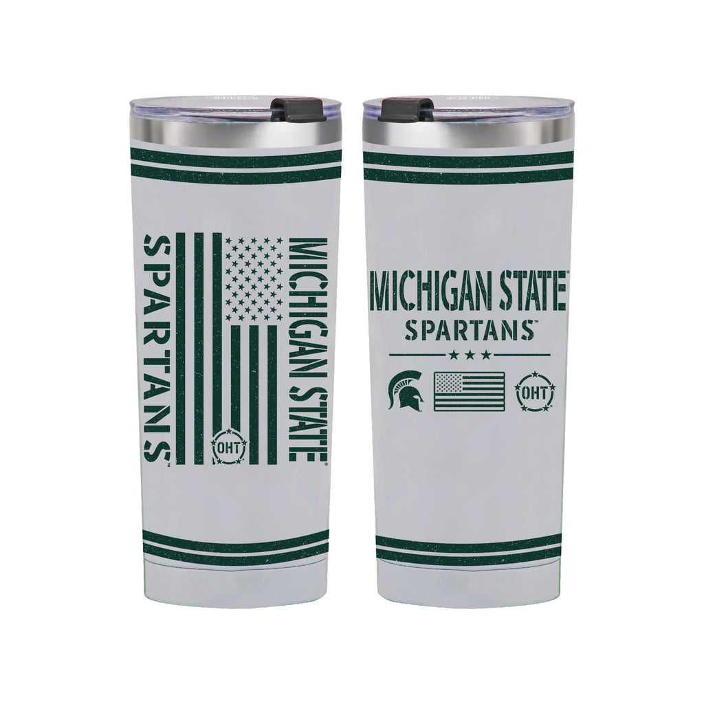 Michigan State Spartans 24oz OHT flag tumbler 