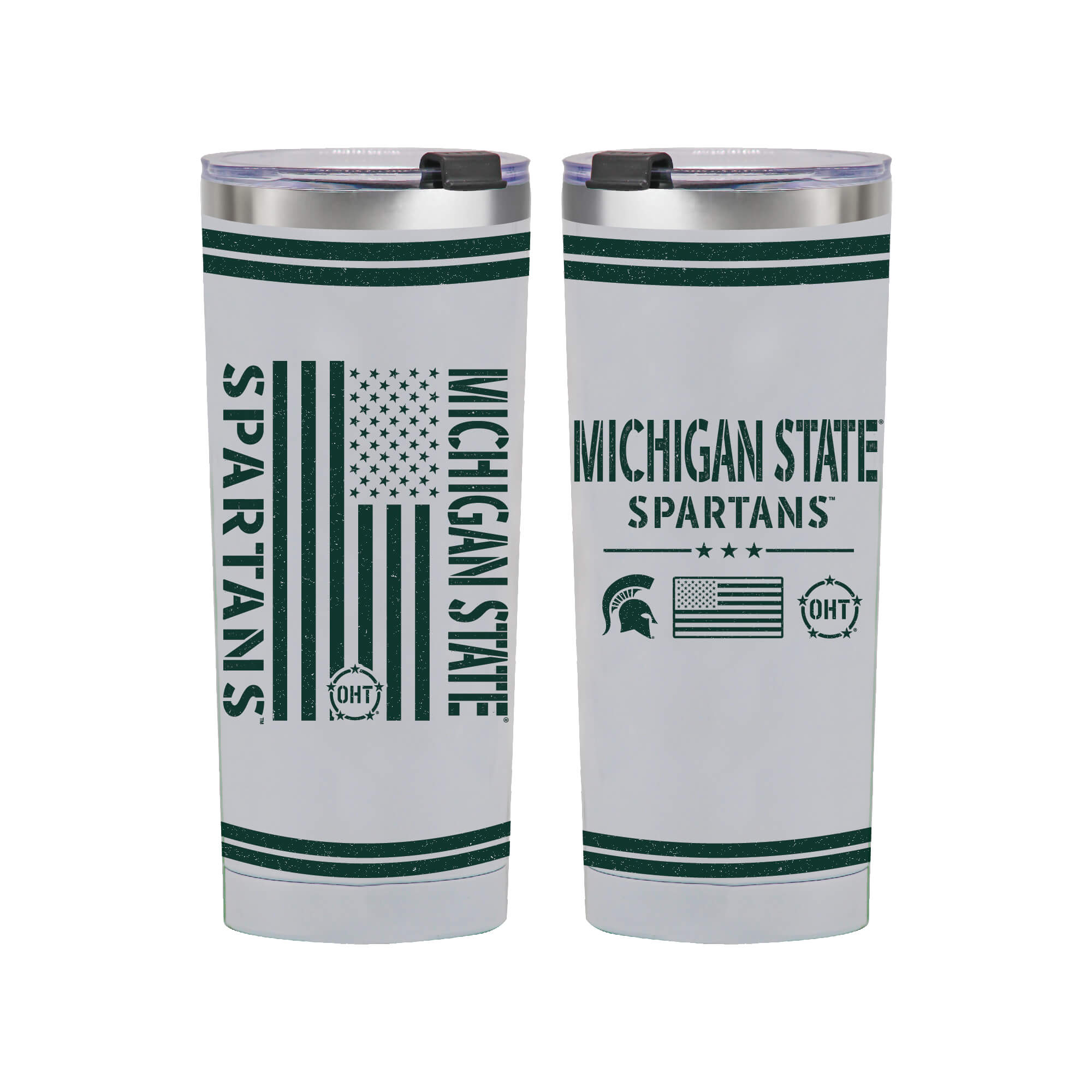 24oz Michigan State Spartans OHT TC Flag Tumbler