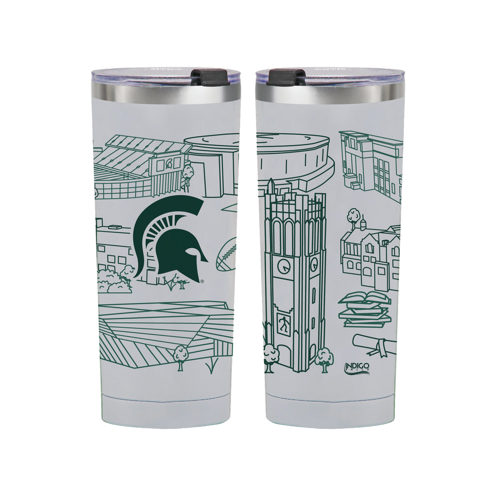 Michigan State Spartans 24oz Campus Line Art Tumbler