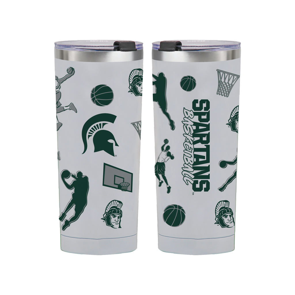 24oz Michigan State Spartans Basketball Sketch Tumbler