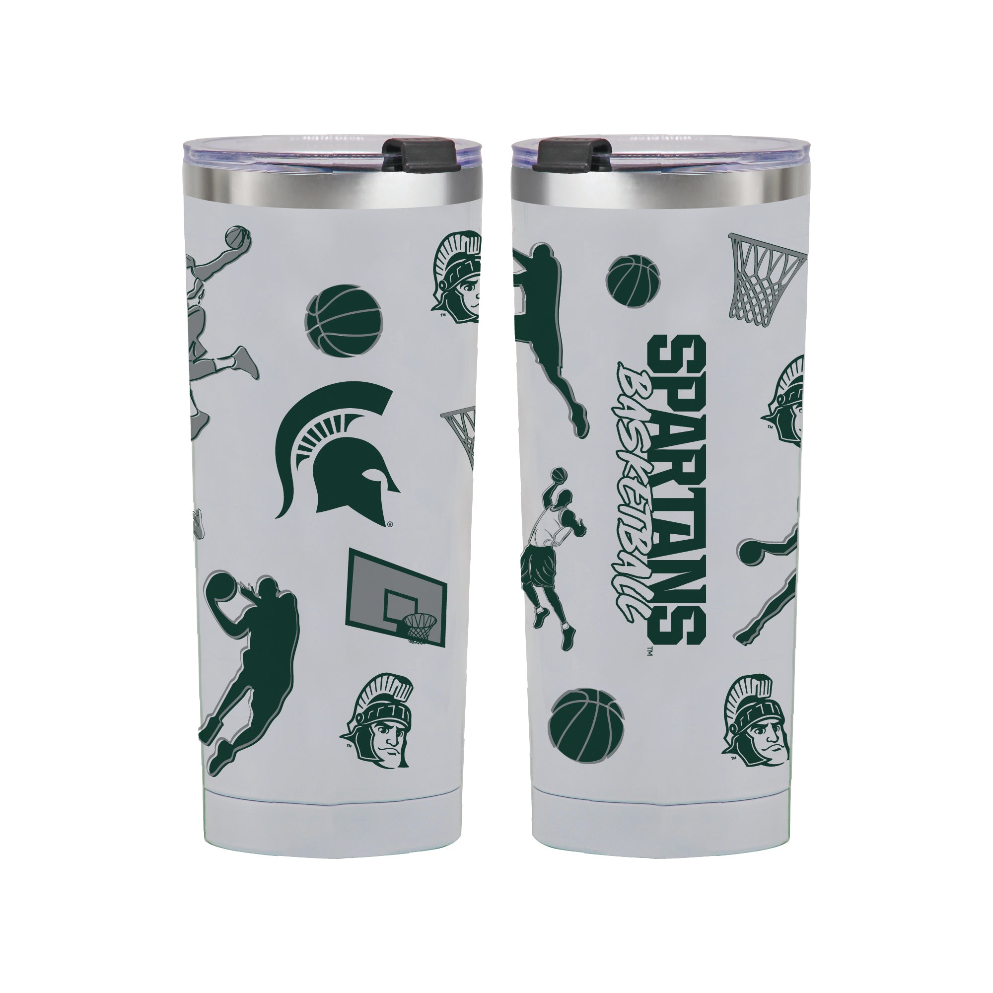 24oz Michigan State Spartans Basketball Sketch Tumbler