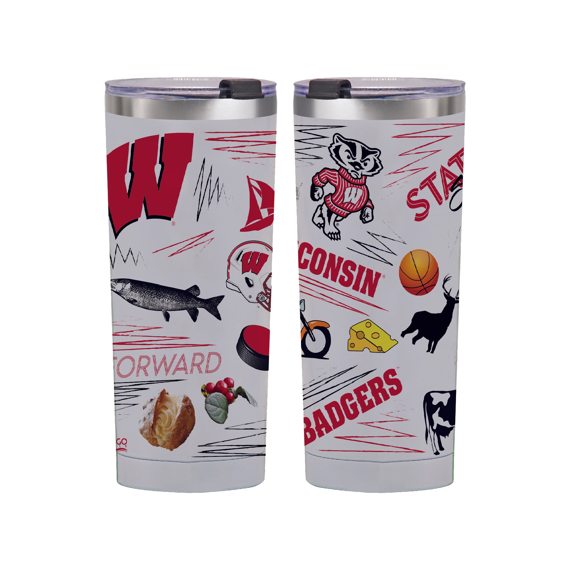 Wisconsin Badgers 24oz Local Stainless Steel Tumbler