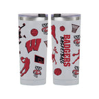 24oz Wisconsin Badgers Basketball Sketch Tumbler