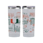 Miami Hurricanes 24oz Campus Line Art Tumbler
