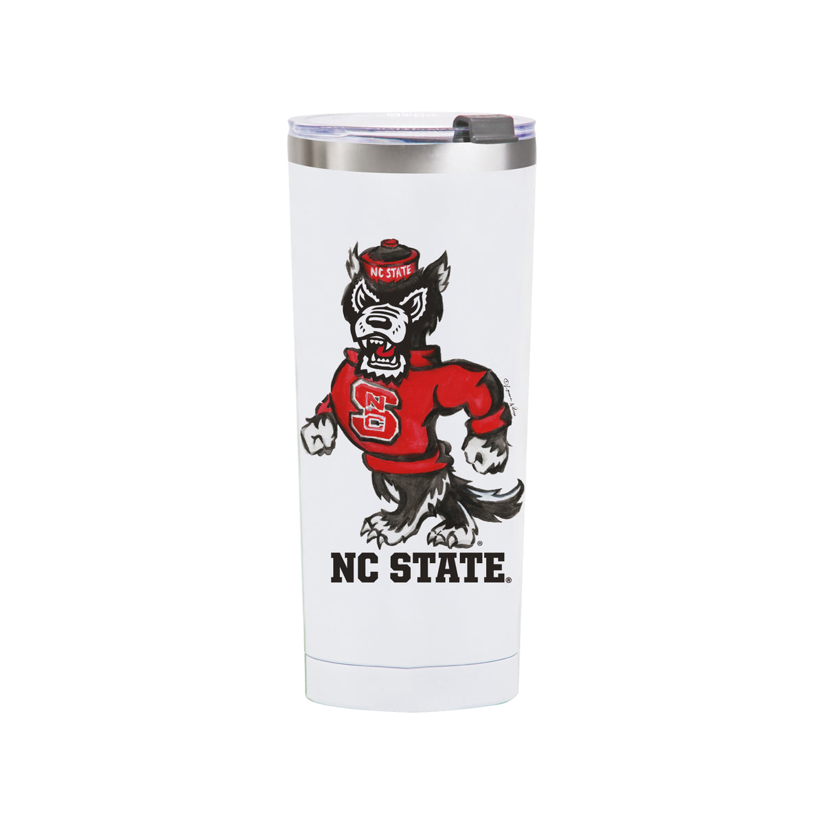 NC State Wolfpack Mascot by Laura Wilcox 24oz Stainless Steel Tumbler