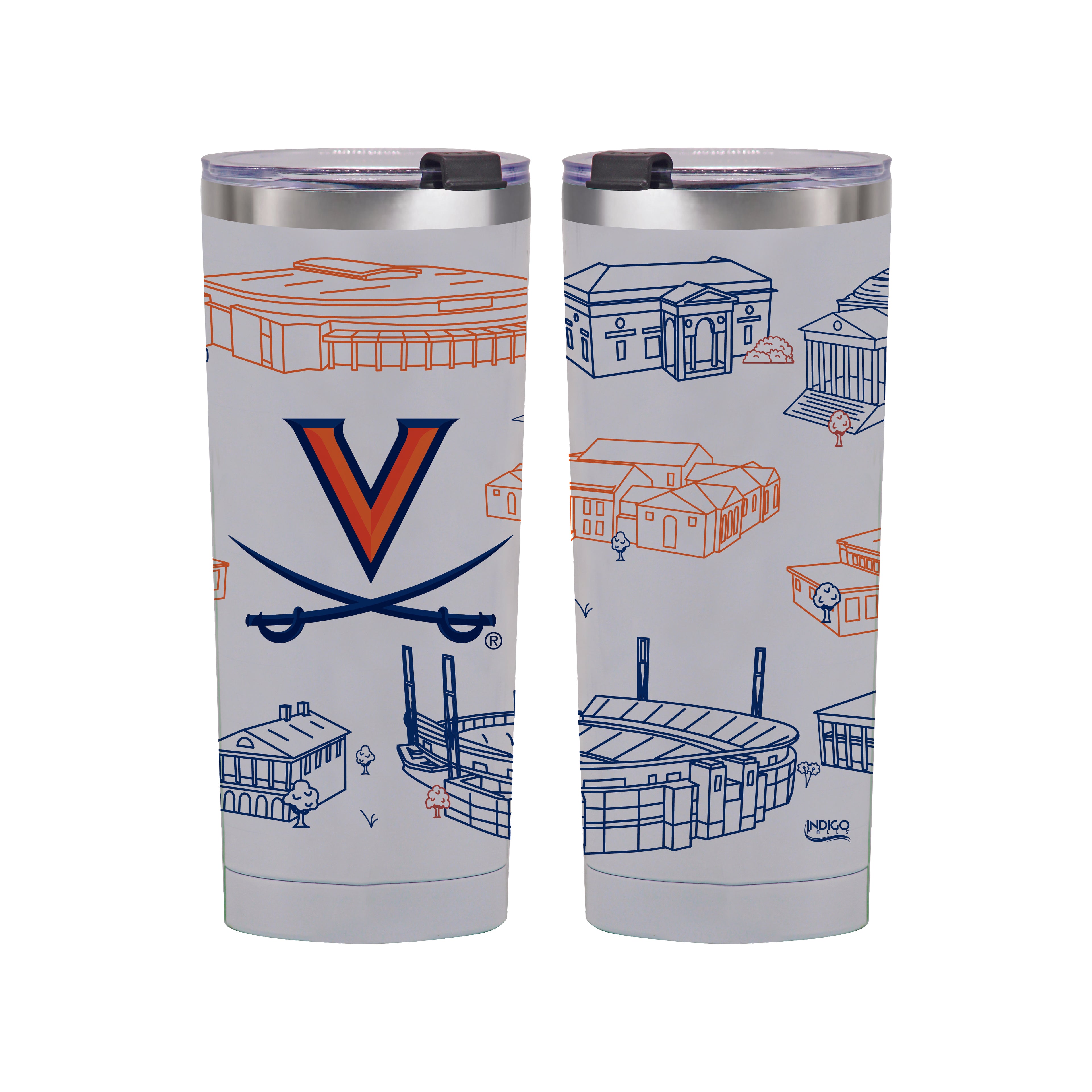 Virginia Cavaliers 24oz Campus Line Art Tumbler