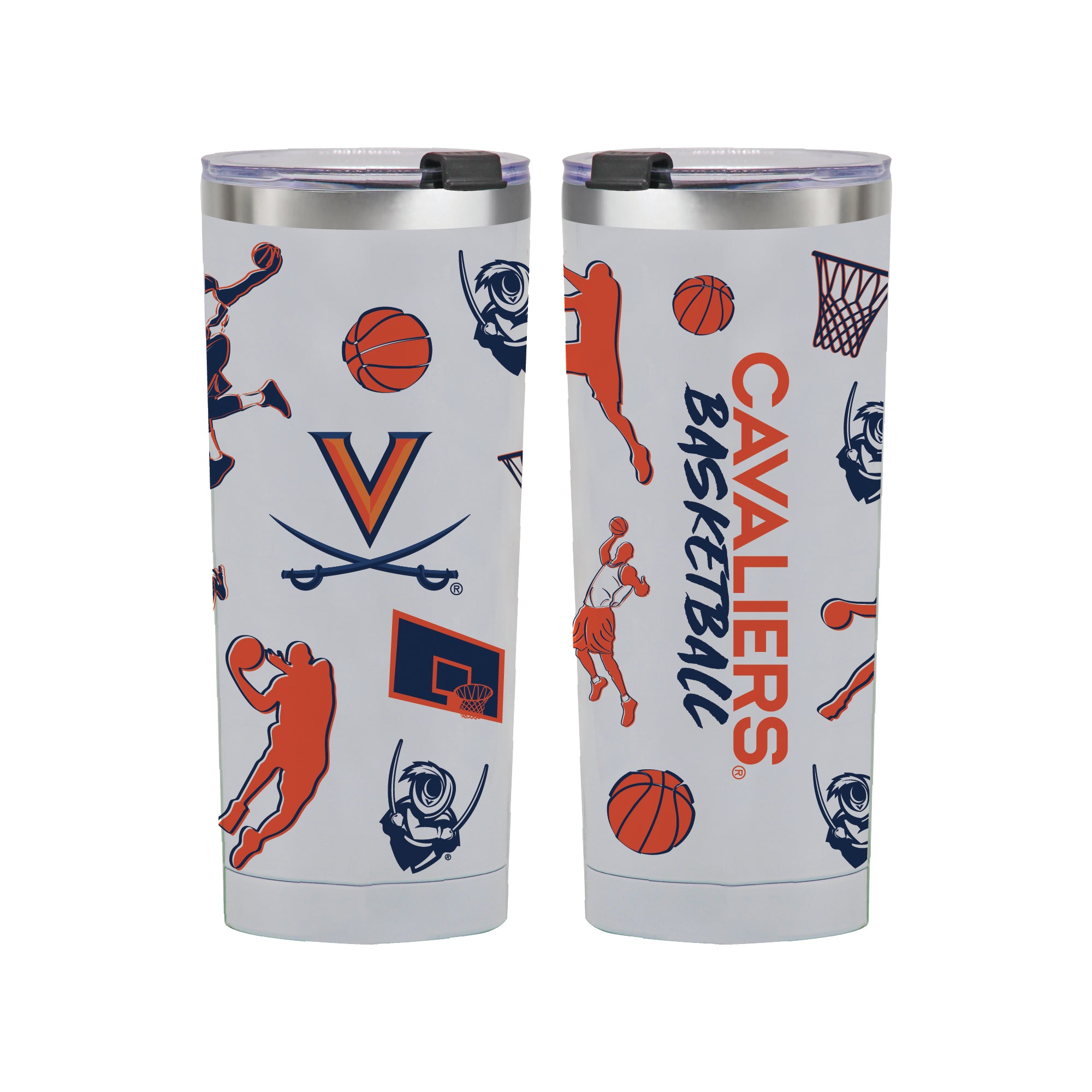 24oz Virginia Cavaliers Basketball Sketch Tumbler