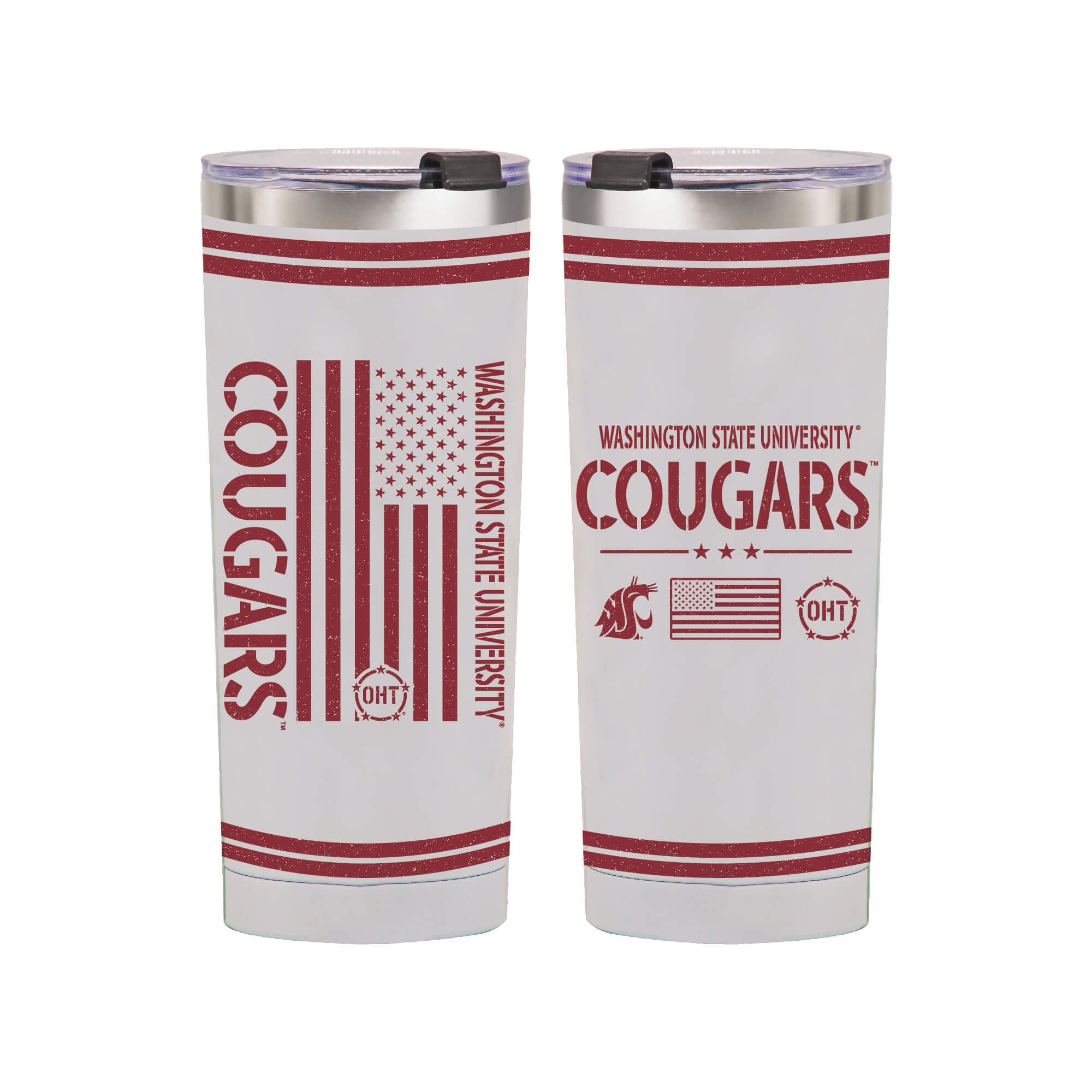 24oz Washington State Cougars OHT TC Flag Tumbler