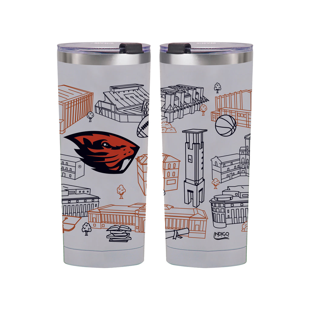 Oregon State Beavers 24oz Campus Line Art Tumbler