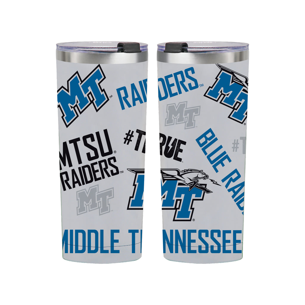 24oz Middle Tennessee Blue Raiders Medley Stainless Steel Tumbler