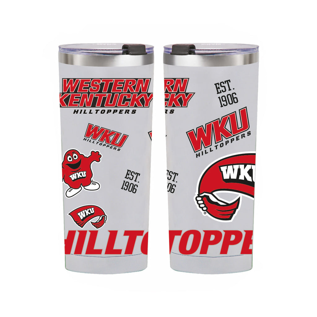 24oz Western Kentucky Hilltoppers Medley Stainless Steel Tumbler