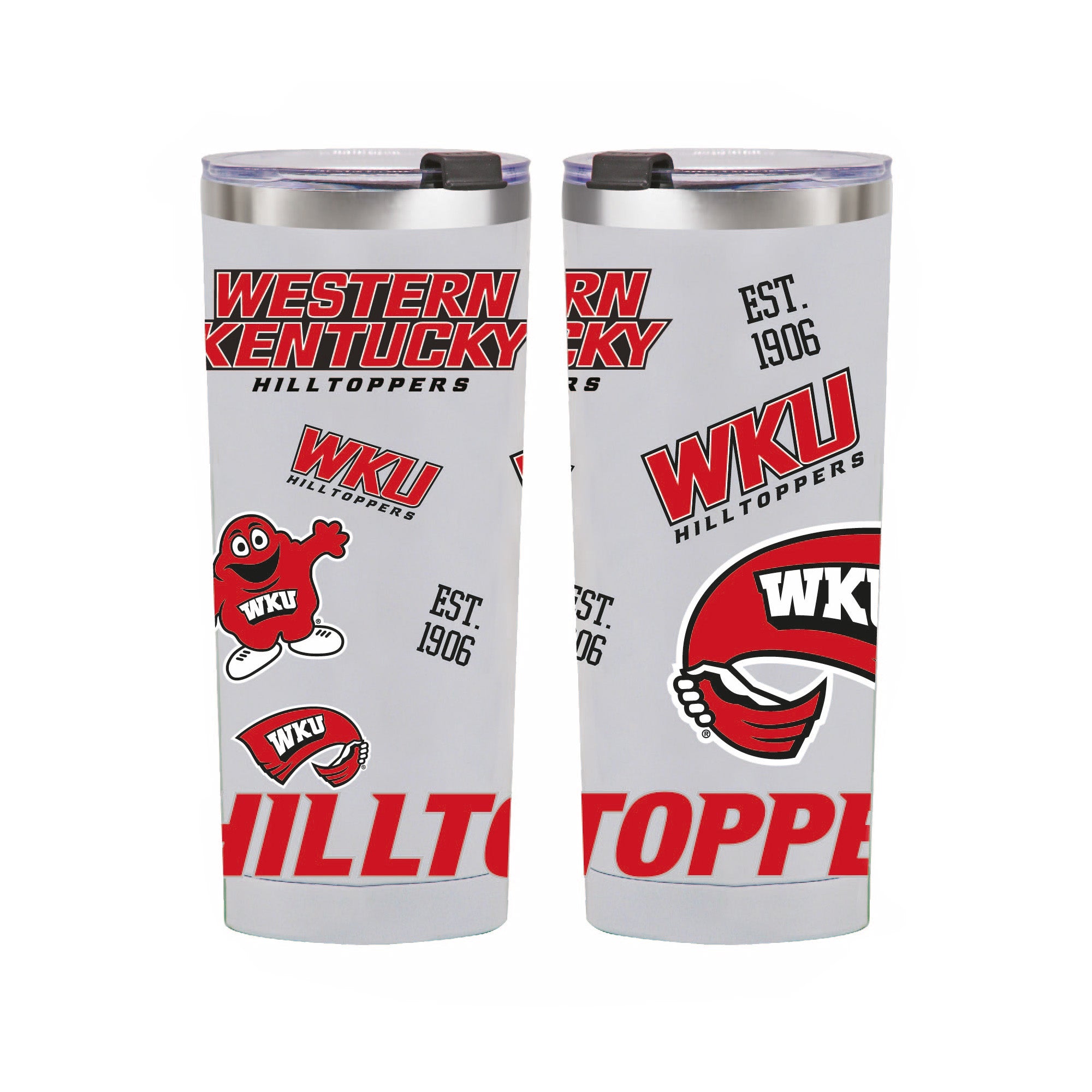 24oz Western Kentucky Hilltoppers Medley Stainless Steel Tumbler