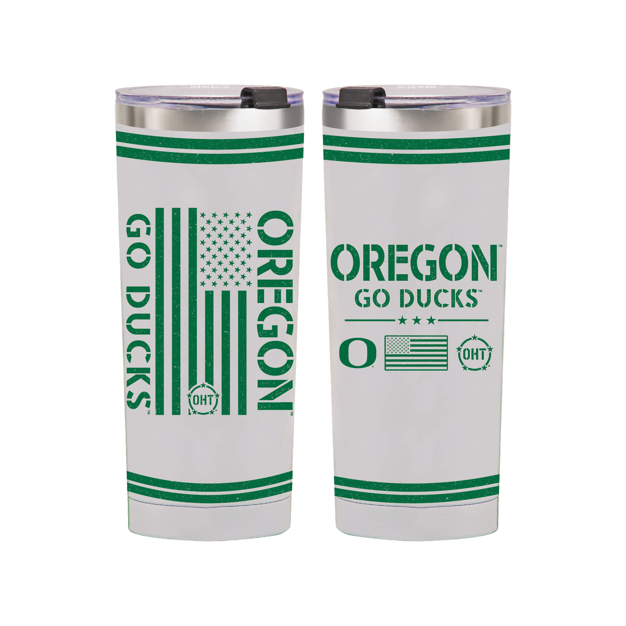 24oz Oregon Ducks OHT TC Flag Tumbler