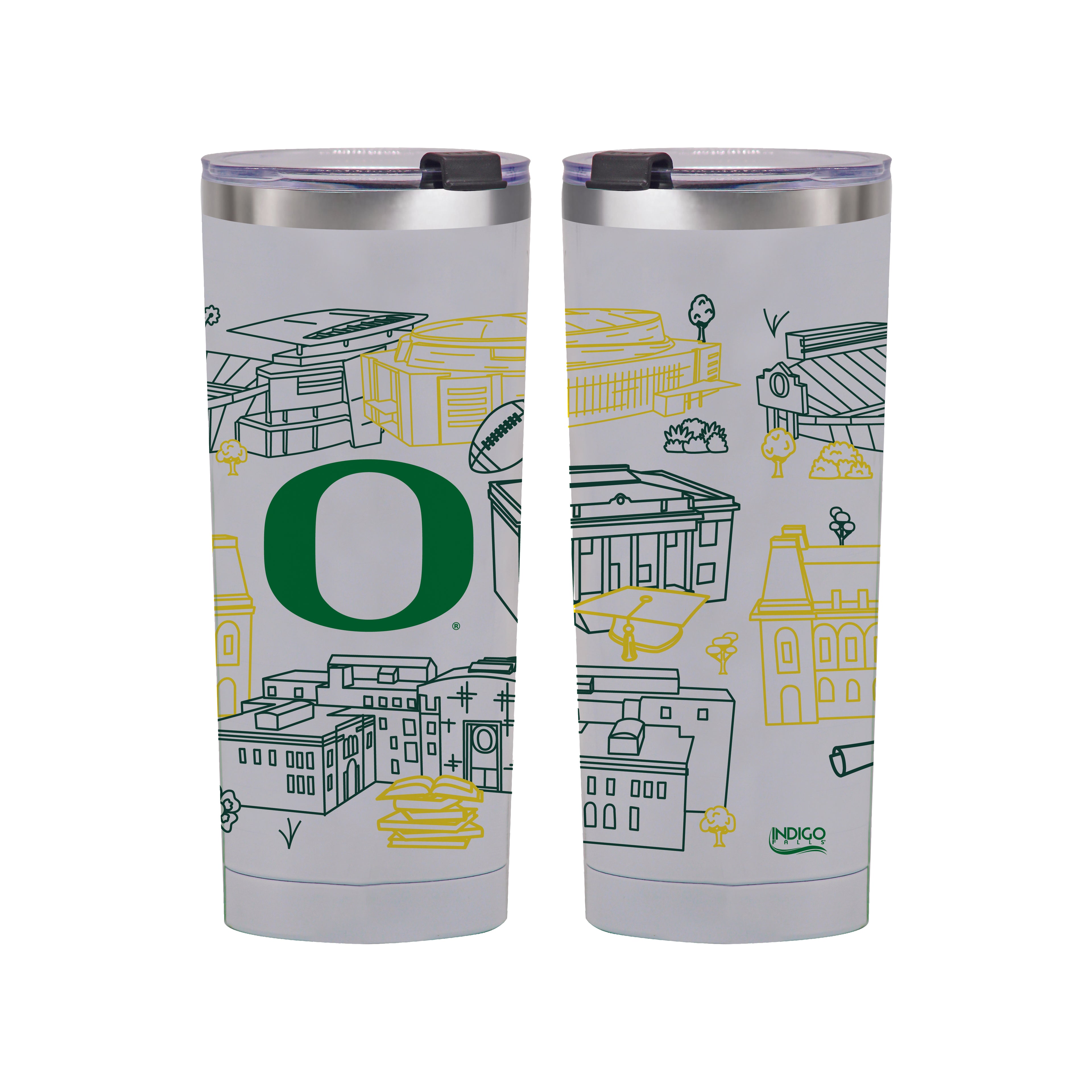 Oregon Ducks 24oz Campus Line Art Tumbler