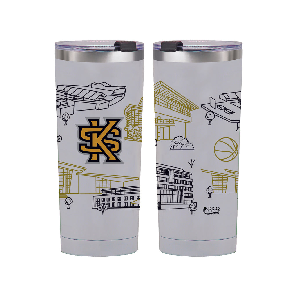 Kennesaw State Owls 24oz Campus Line Art Tumbler