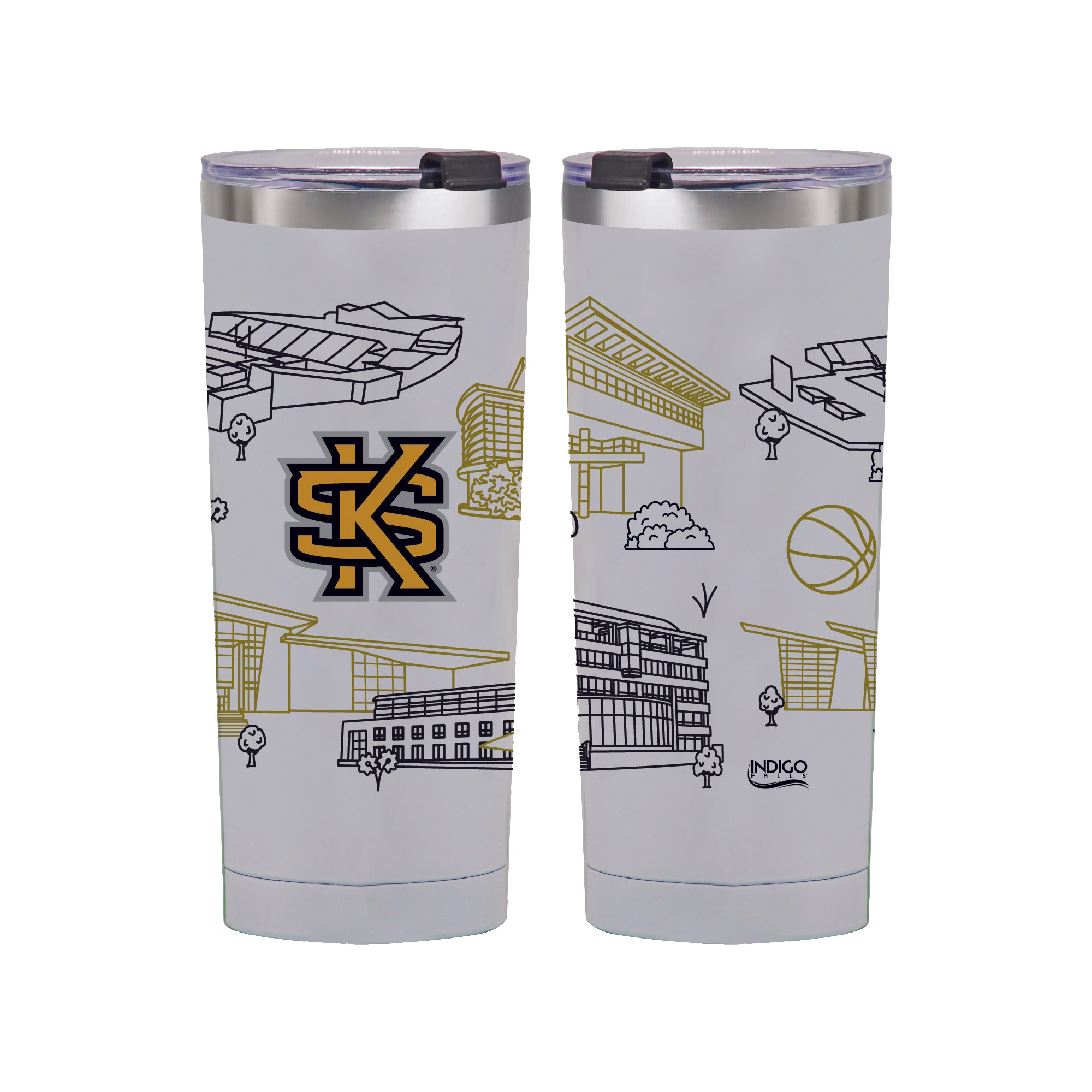 Kennesaw State Owls 24oz Campus Line Art Tumbler