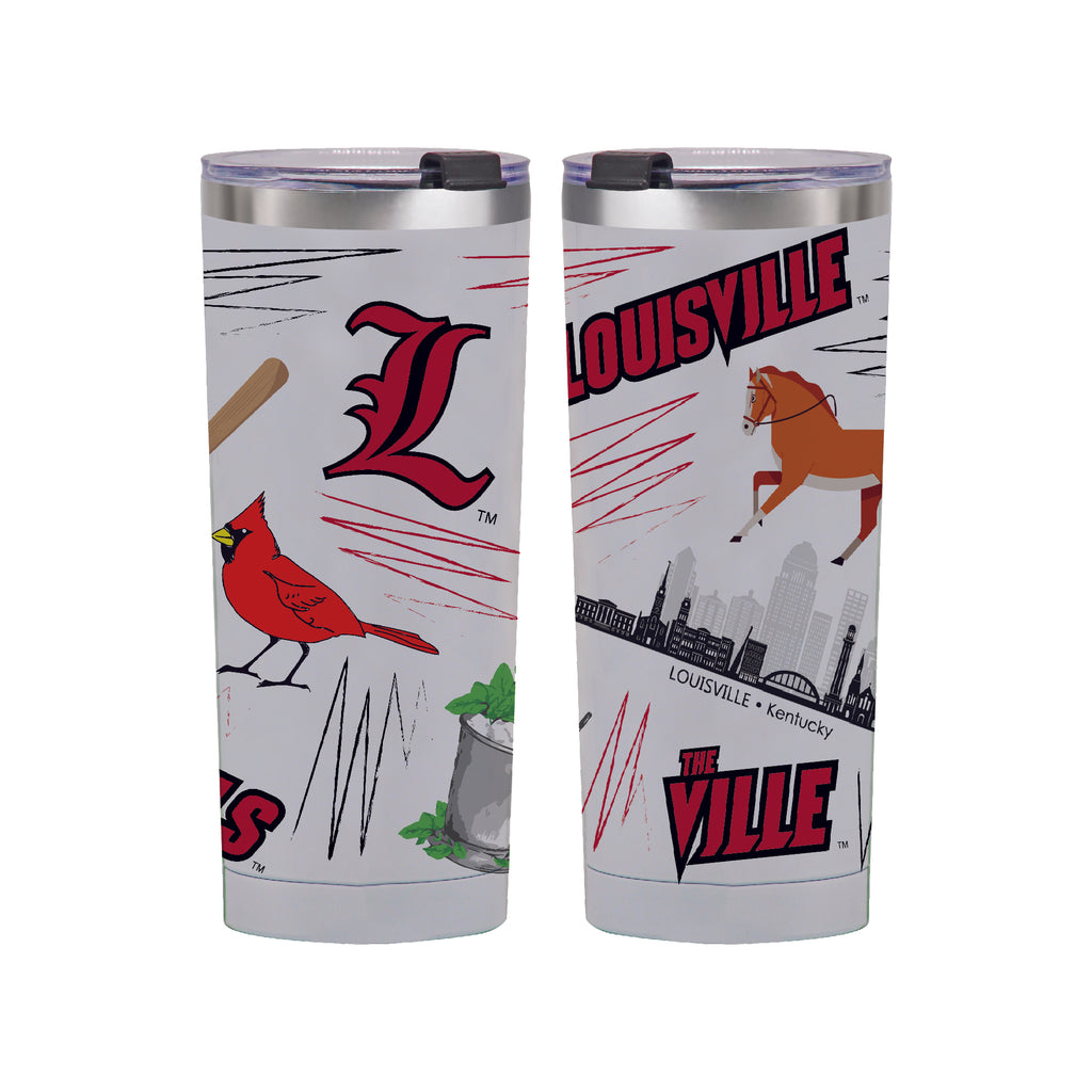 Louisville Cardinals 24oz Local Stainless Steel Tumbler