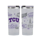 TCU Horned Frogs 24oz Campus Line Art Tumbler