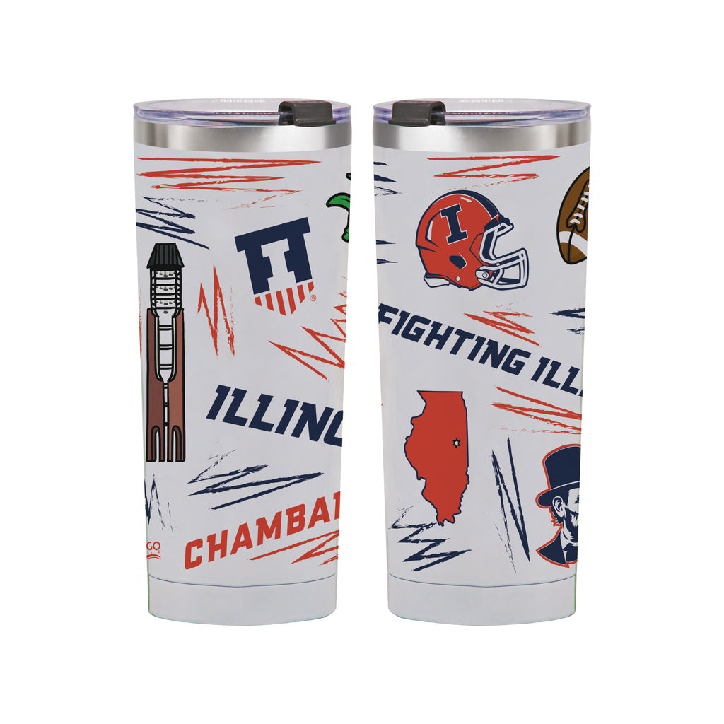 Illinois Fighting Illini 24oz Local Stainless Steel Tumbler