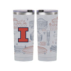 Illinois Fighting Illini 24oz Campus Line Art Tumbler
