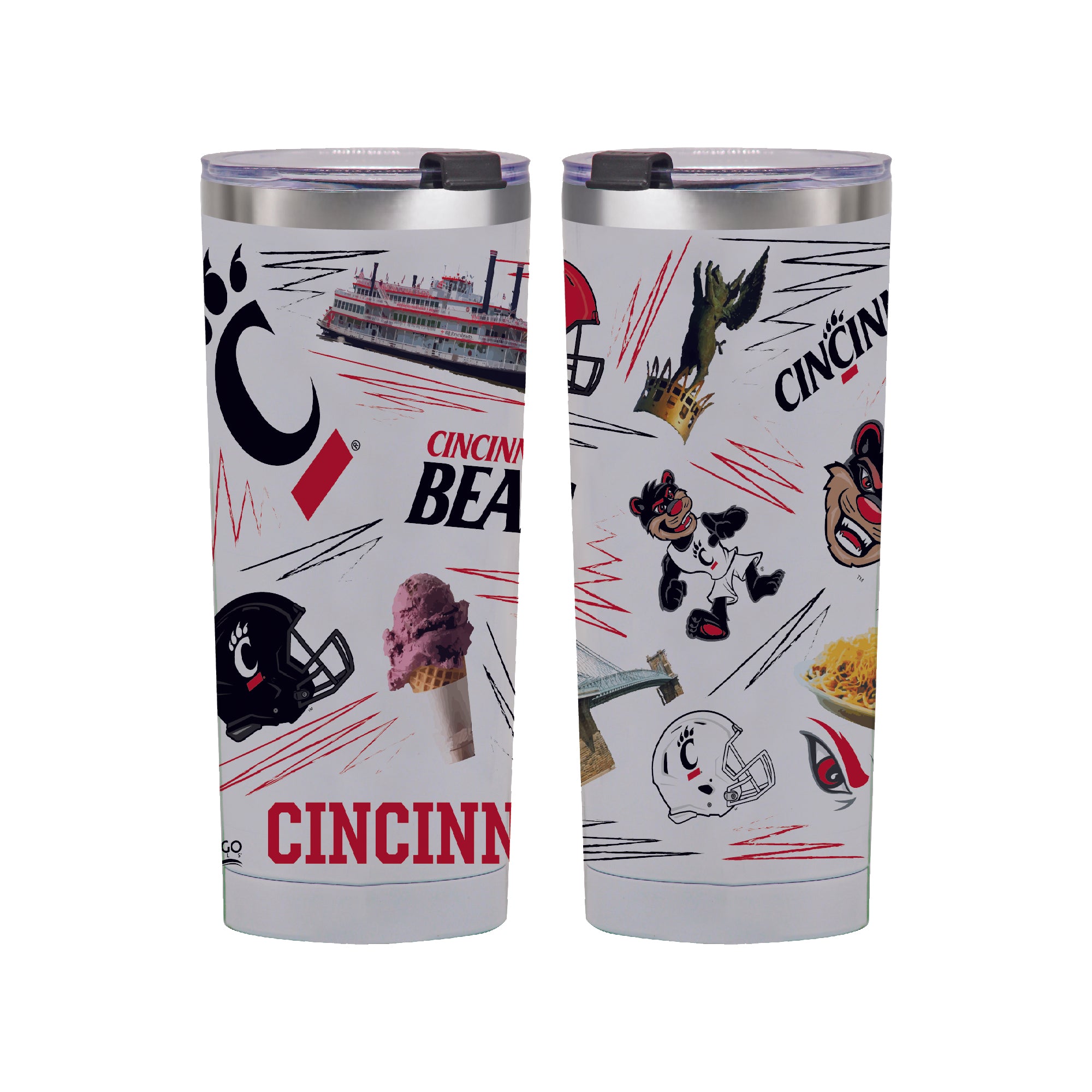Cincinnati Bearcats 24oz Local Stainless Steel Tumbler