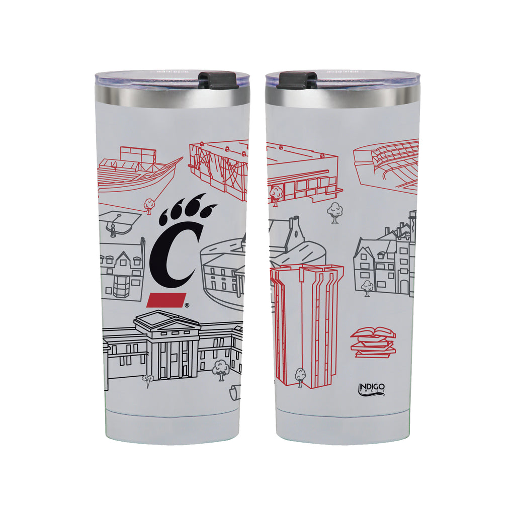 Cincinnati Bears Tide 24oz Campus Line Art Tumbler