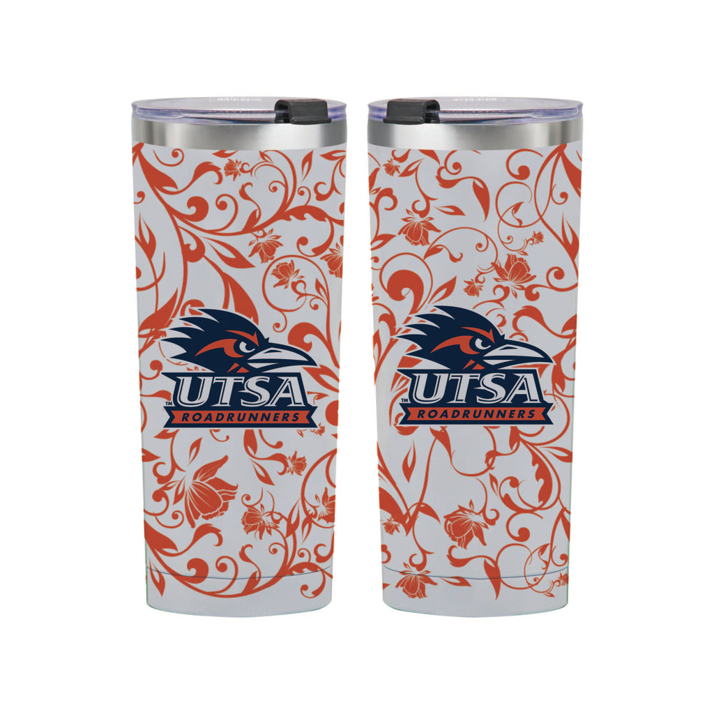 24oz UTSA Roadrunners Floral Tumbler
